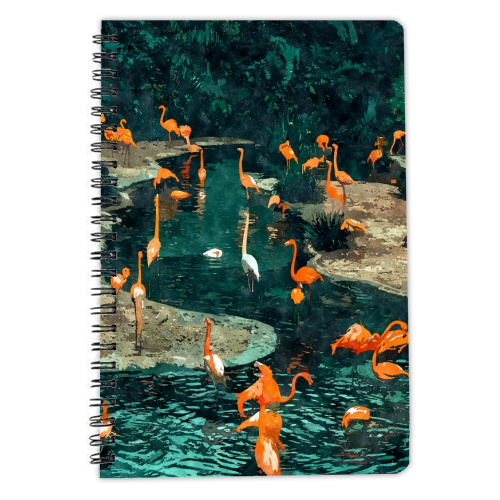Flamingo Creek - personalised A4, A5, A6 notebook by Uma Prabhakar Gokhale