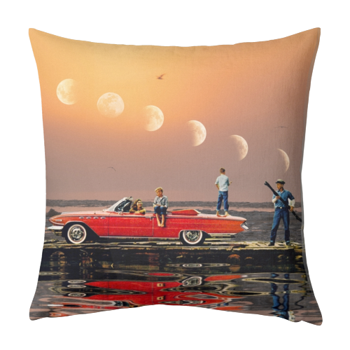 Car Over Water - designed cushion by taudalpoi