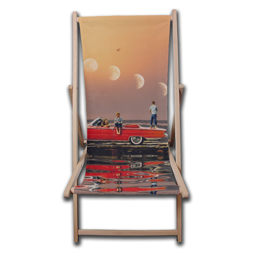 Car Over Water - canvas deck chair by taudalpoi