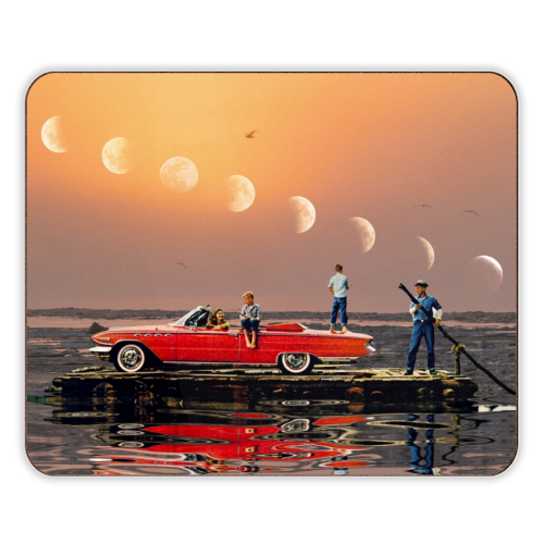 Car Over Water - designer placemat by taudalpoi