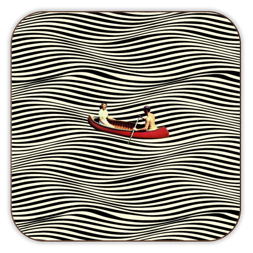 Illusionary Boat Ride - personalised beer coaster by taudalpoi