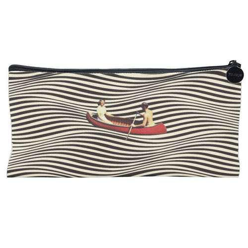 Illusionary Boat Ride - flat pencil case by taudalpoi
