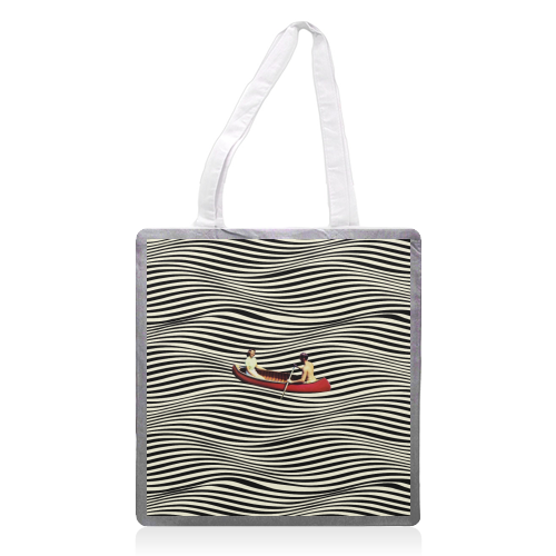 Illusionary Boat Ride - printed tote bag by taudalpoi
