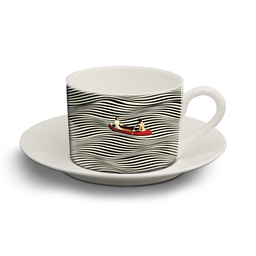 Illusionary Boat Ride - personalised cup and saucer by taudalpoi