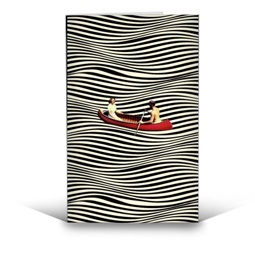 Illusionary Boat Ride - funny greeting card by taudalpoi