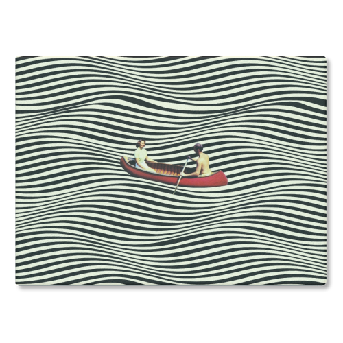 Illusionary Boat Ride - glass chopping board by taudalpoi