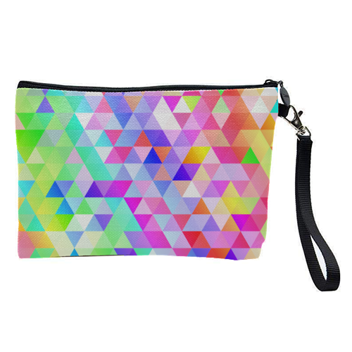 Rainbow Triangles - pretty makeup bag by Kaleiope Studio