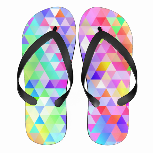 Rainbow Triangles - funny flip flops by Kaleiope Studio