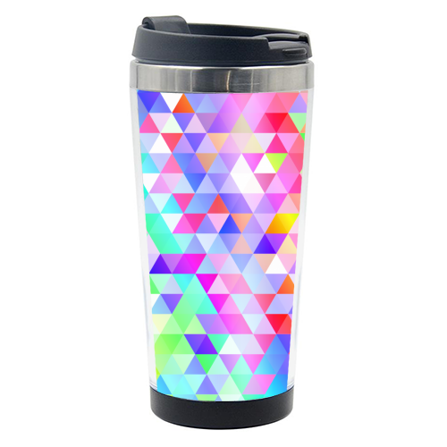 Rainbow Triangles - photo water bottle by Kaleiope Studio