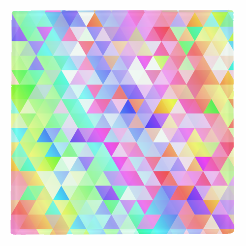 Rainbow Triangles - personalised beer coaster by Kaleiope Studio