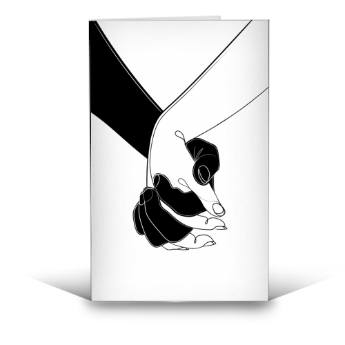Holding Onto Love Hand Drawing - funny greeting card by Adam Regester