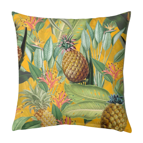 Tropical Pineapple Dance - designed cushion by Uta Naumann