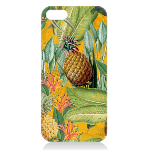 Tropical Pineapple Dance - unique phone case by Uta Naumann