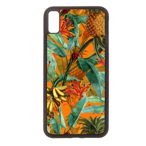 Tropical Jungle with Pineaplles and Bananas - Stylish phone case by Uta Naumann
