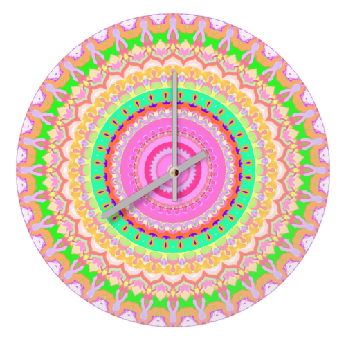 Funky Mandala - quirky wall clock by Kaleiope Studio