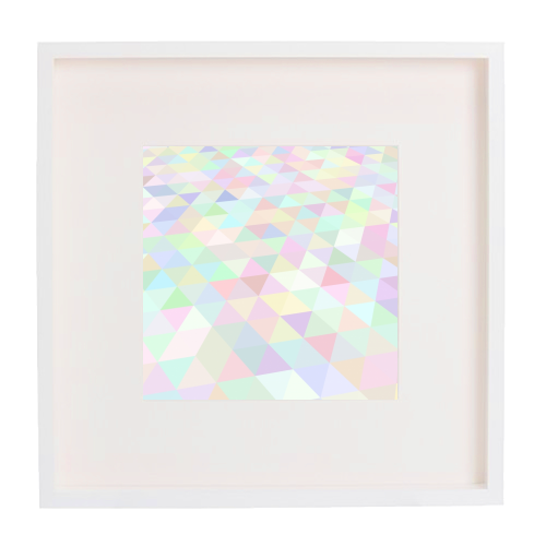 Pastel Triangles - framed poster print by Kaleiope Studio