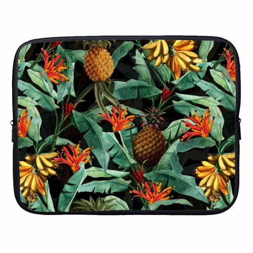 Vintage Tropical Night Jungle - designer laptop sleeve by Uta Naumann
