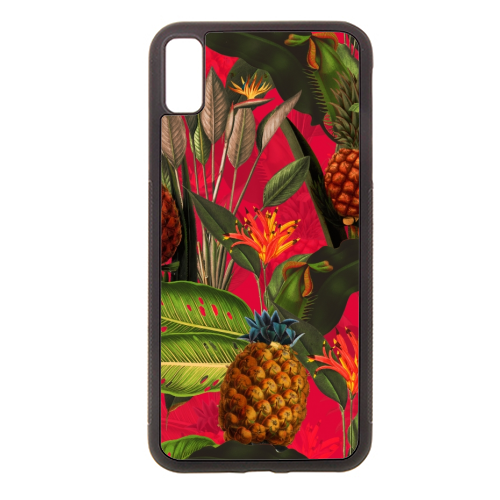 Tropical Pineapple Jungle Pink - Stylish phone case by Uta Naumann