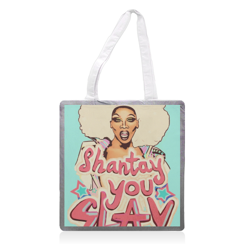 Shantay you Slay - printed tote bag by minniemorris art