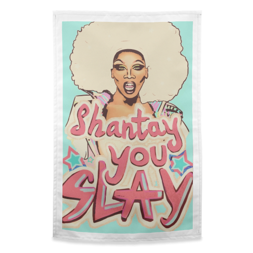 Shantay you Slay - funny tea towel by minniemorris art