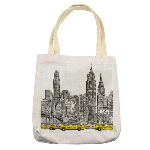 New York City Skyline - printed tote bag by Katie Clement