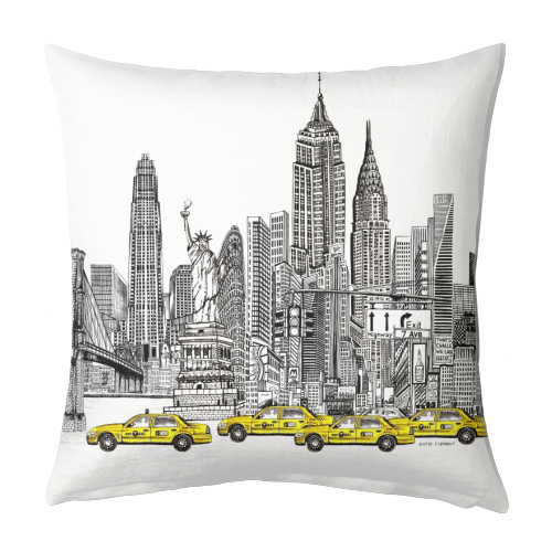 New York City Skyline - designed cushion by Katie Clement
