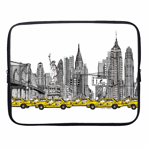 New York City Skyline - designer laptop sleeve by Katie Clement