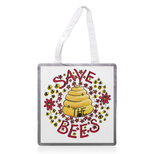 Save The Bees - printed tote bag by Giddy Kipper