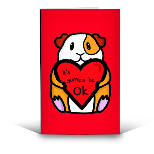 It's guinea be ok - funny greeting card by Nicola Box