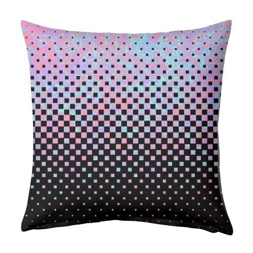 Funky Gradient Checkerboard - designed cushion by Kaleiope Studio