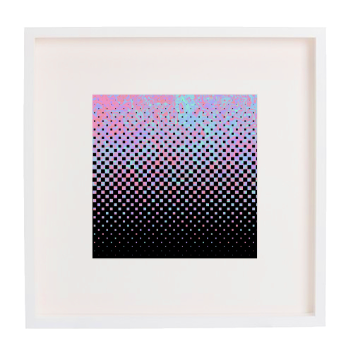 Funky Gradient Checkerboard - framed poster print by Kaleiope Studio