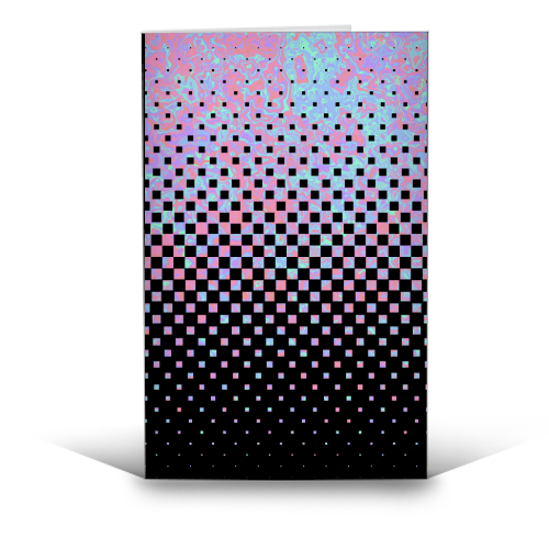 Funky Gradient Checkerboard - funny greeting card by Kaleiope Studio