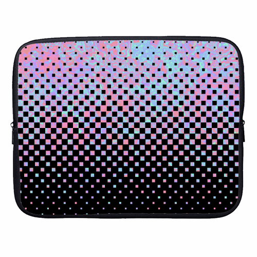 Funky Gradient Checkerboard - designer laptop sleeve by Kaleiope Studio