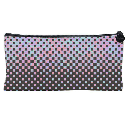 Funky Gradient Checkerboard - flat pencil case by Kaleiope Studio