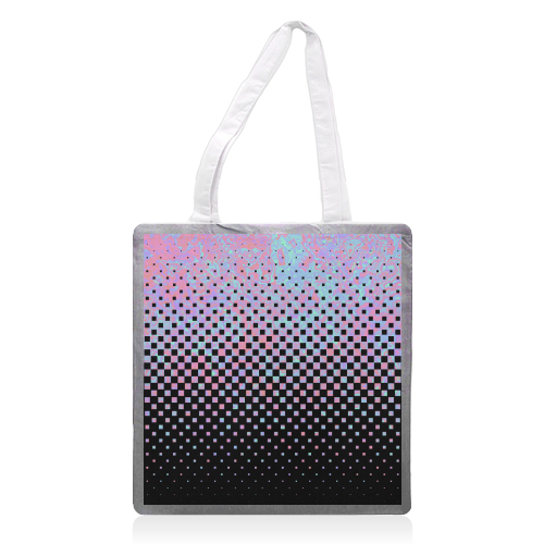 Funky Gradient Checkerboard - printed tote bag by Kaleiope Studio