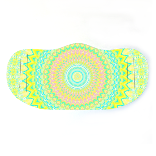 Summer Mandala 3 - face cover mask by Kaleiope Studio