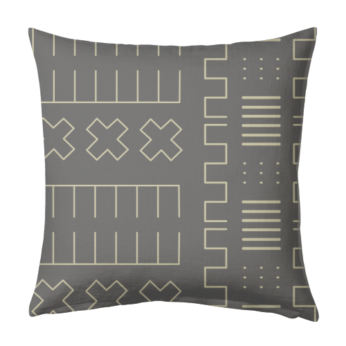 Simple Geometrical Pattern with African Inspiration - designed cushion by Ellinor