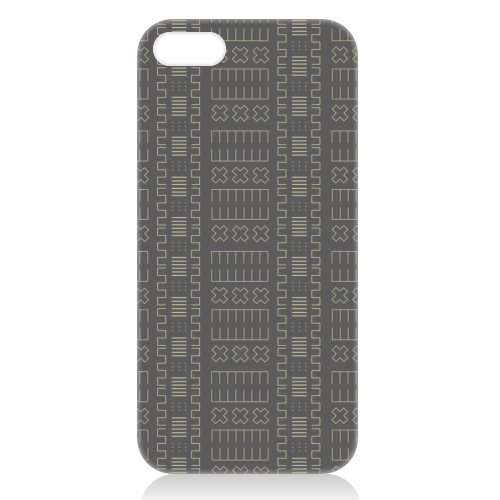 Simple Geometrical Pattern with African Inspiration - unique phone case by Ellinor