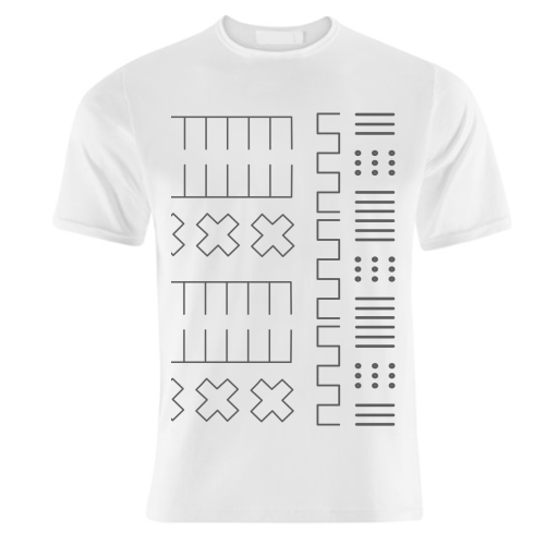 Simple Geometrical Pattern with African Inspiration - unique t shirt by Ellinor