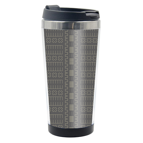 Simple Geometrical Pattern with African Inspiration - photo water bottle by Ellinor