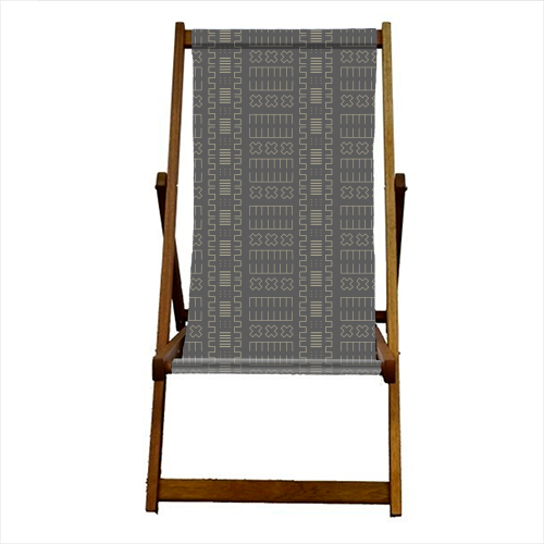 Simple Geometrical Pattern with African Inspiration - canvas deck chair by Ellinor