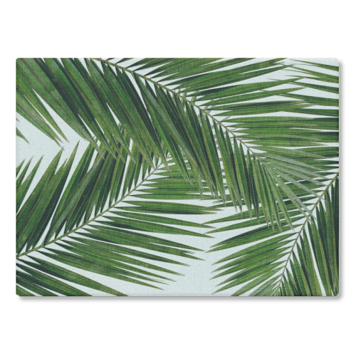 Palm Leaf III - glass chopping board by Orara Studio