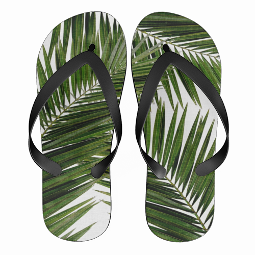Palm Leaf III - funny flip flops by Orara Studio
