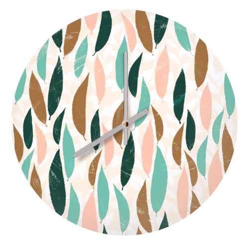 Leaf pattern - quirky wall clock by DejaReve