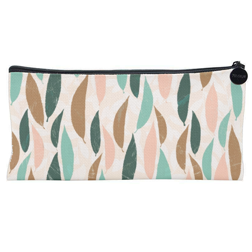 Leaf pattern - flat pencil case by DejaReve