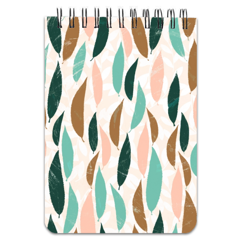 Leaf pattern - personalised A4, A5, A6 notebook by DejaReve