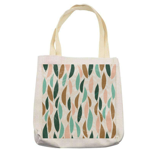 Leaf pattern - printed tote bag by DejaReve