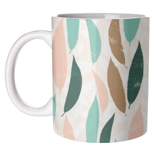 Leaf pattern - unique mug by DejaReve