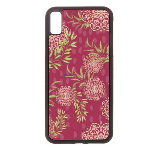 Mandala Flower (dark pink) - stylish phone case by DejaReve
