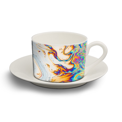 Marble & Fire - personalised cup and saucer by Uma Prabhakar Gokhale